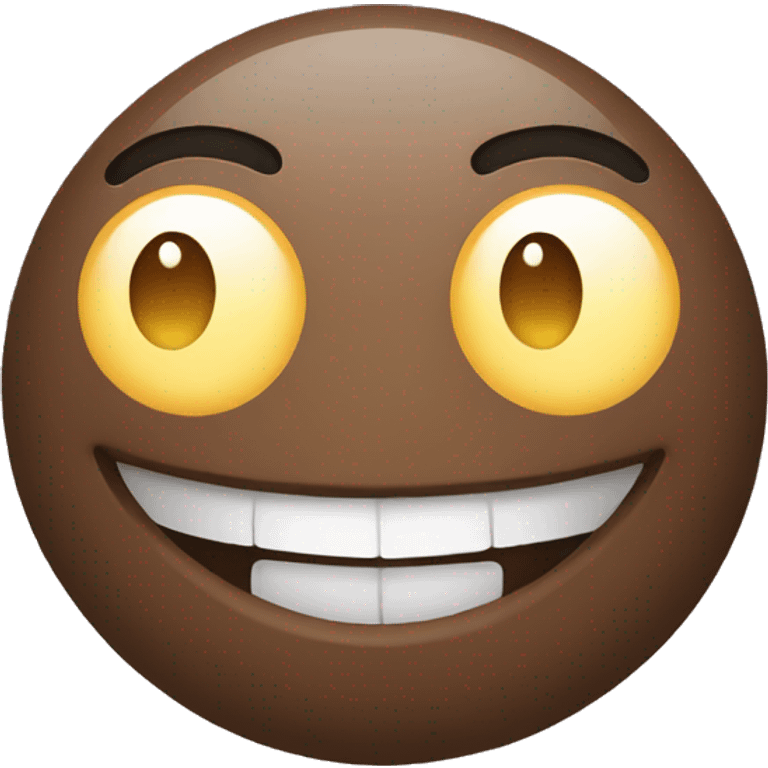 emoji smiling but with a crazy  emoji