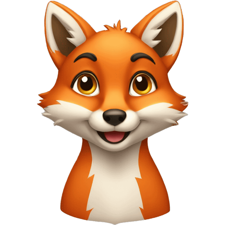 flirtatious fox emoji