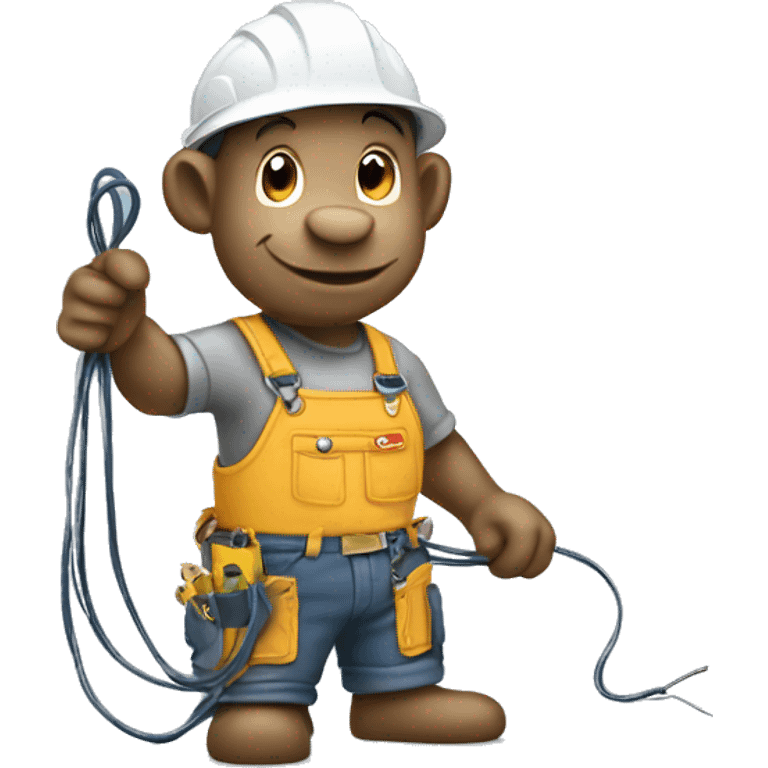 rat construction worker pulling cord for drapes emoji