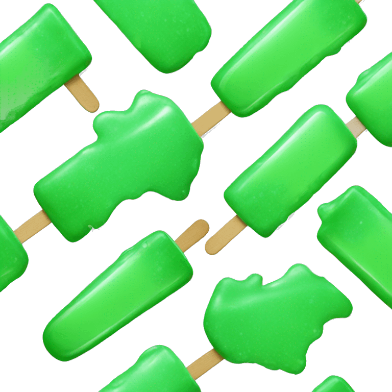 green popsicle made of slime emoji