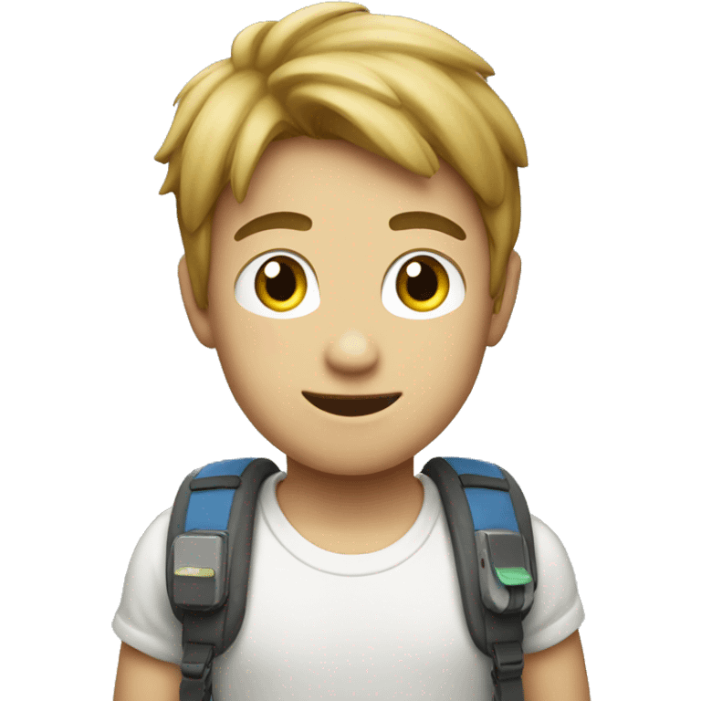 A boy with a Nintendo  emoji