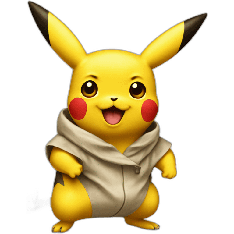 Pikachu qui foudroie salameche emoji