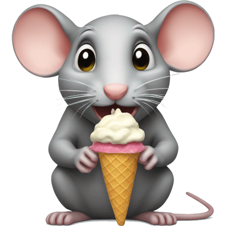 rats eating icecream emoji