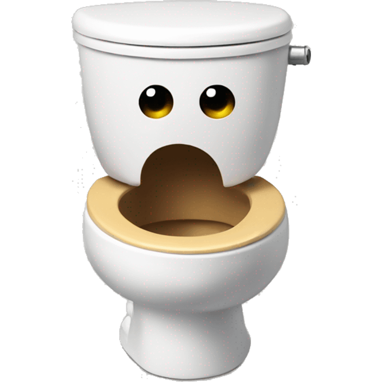 Toilet with a head coming out of it emoji