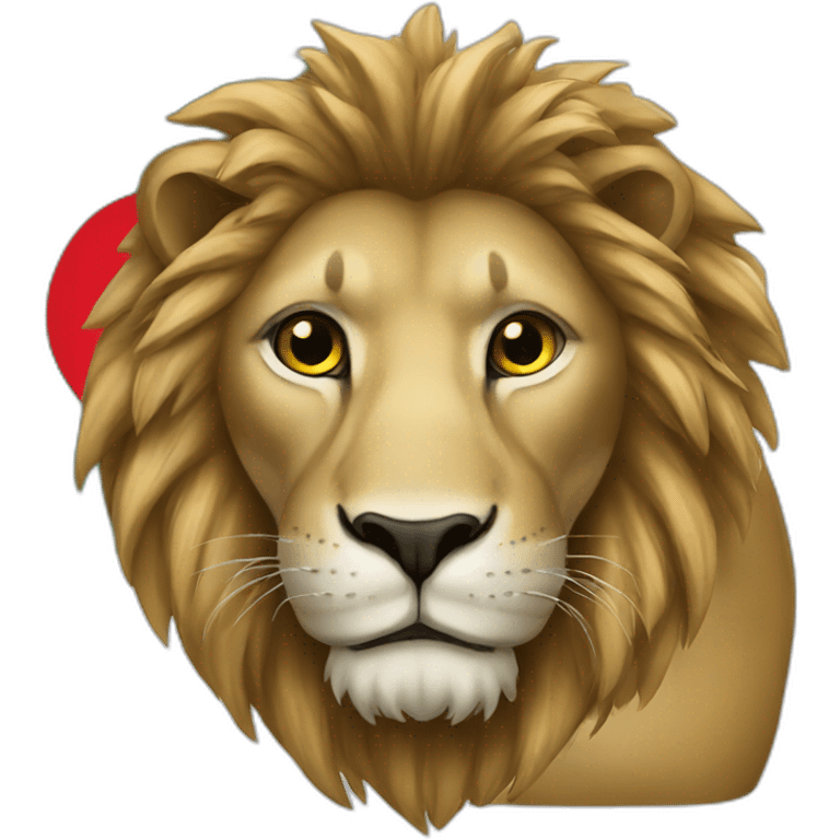 Lion with algeria flag emoji