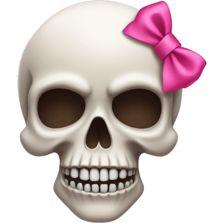 Skull with a pink bow emoji