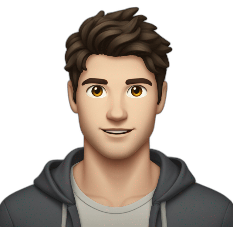 cody brouwers, dark hair, man emoji