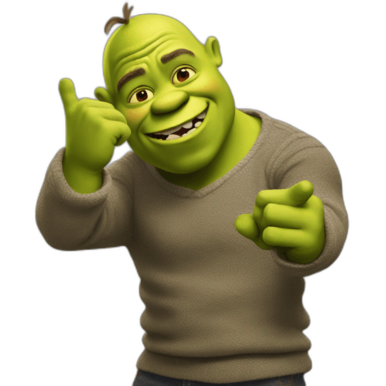 shrek qui fait un dab emoji