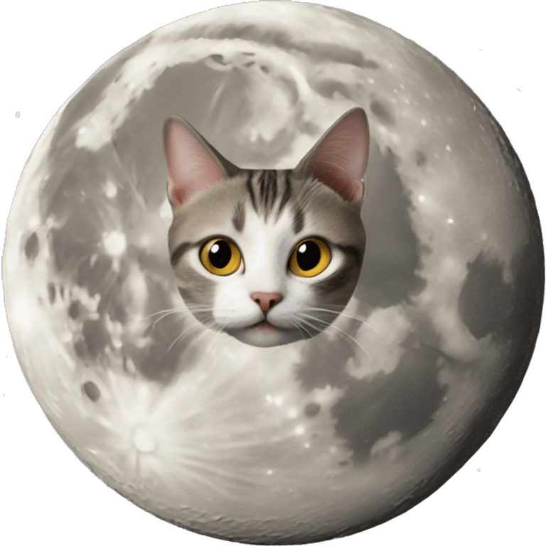 A cat on the moon emoji