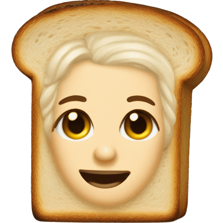 A piece of toast that looks like the queen of England  emoji