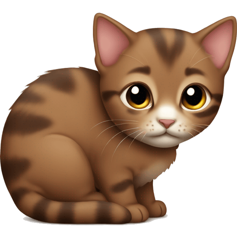 Cute brown kitten  emoji