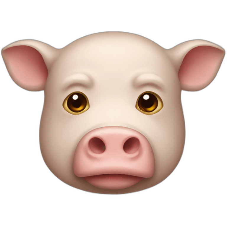 Pork body with a monkey head emoji