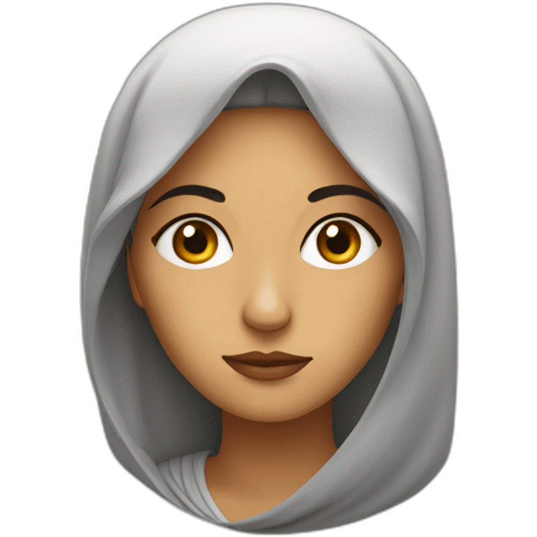 Middle Eastern woman pensive emoji