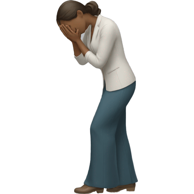 Woman bowing thanking  emoji