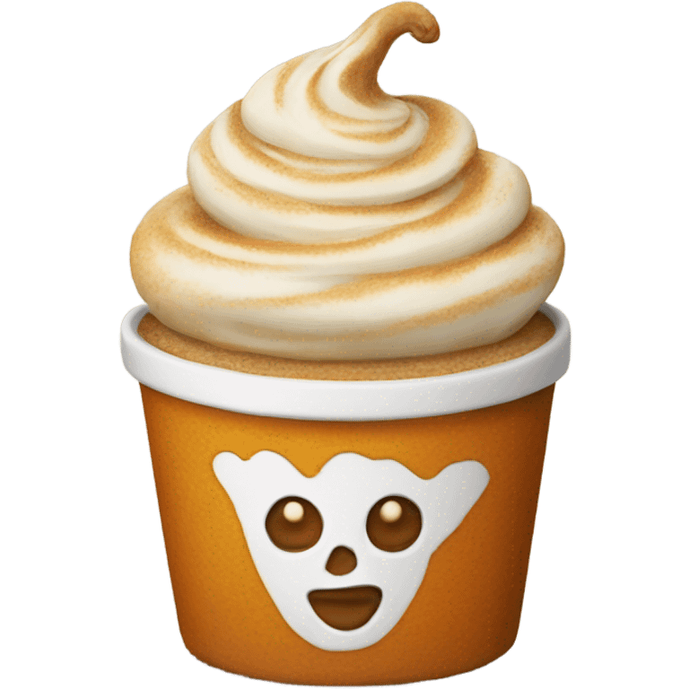 Realistic pumpkin latte emoji