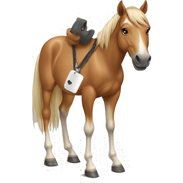 Horse with mouse on back emoji