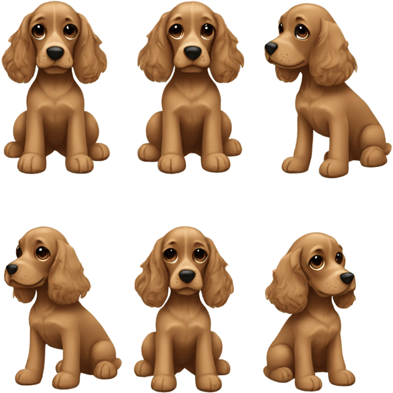 Tan short haired cocker spaniel  emoji