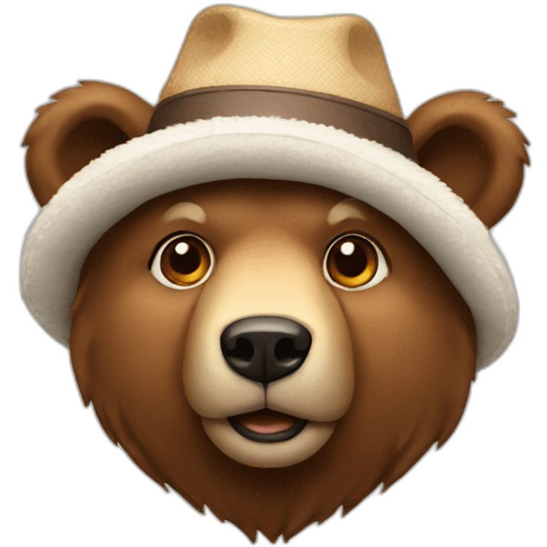 bear in a hat with earflaps emoji