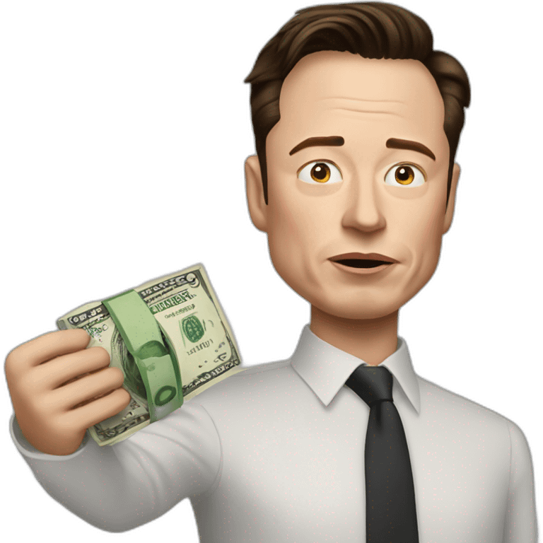 elon musk just losing money emoji