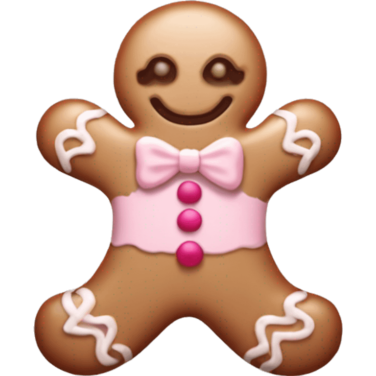 pale pink gingerbread man emoji