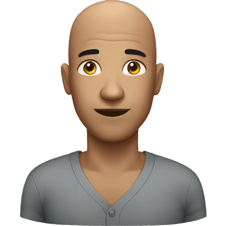 bald people affaid emoji