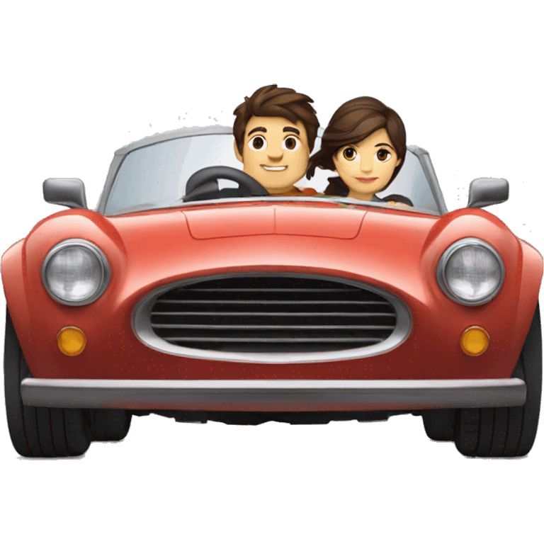 Brunette-boy-and-brunette-girl-roadster-car-driving emoji