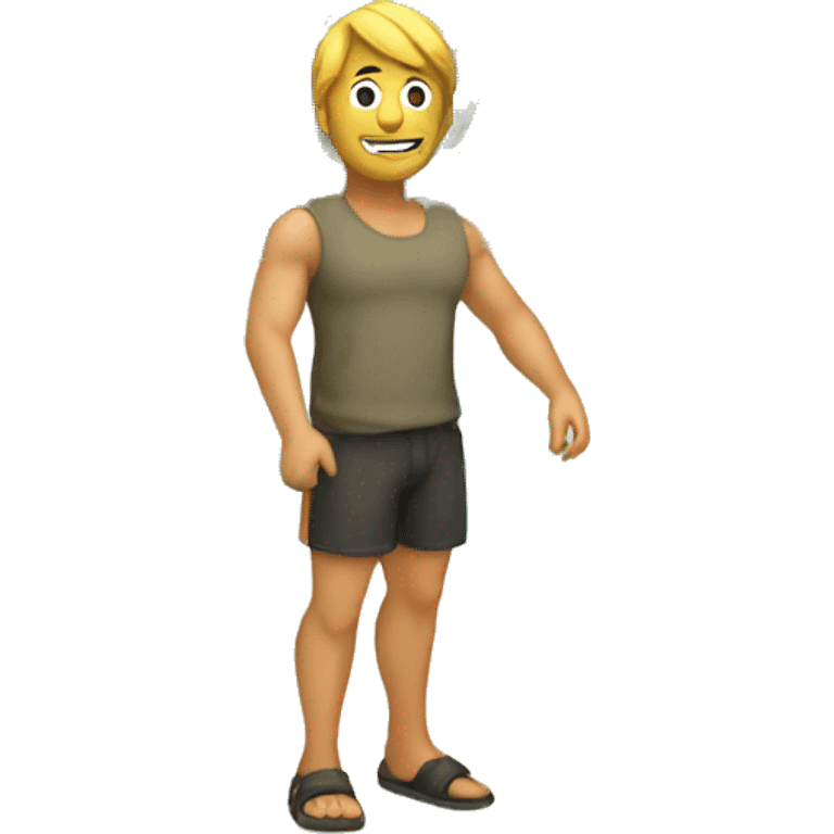 developer with pc and beach in background emoji