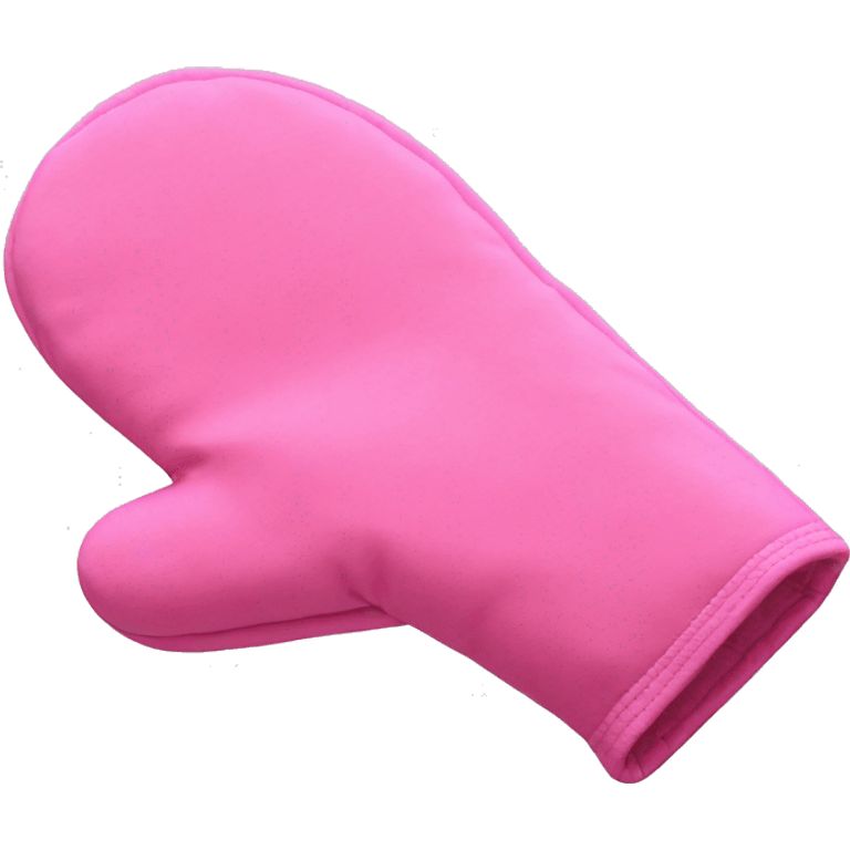 Realistic bubblegum pink oven mitt emoji