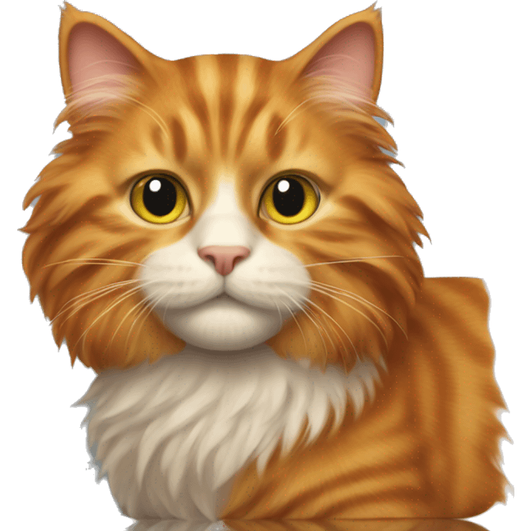 Fluffy ginger cat emoji