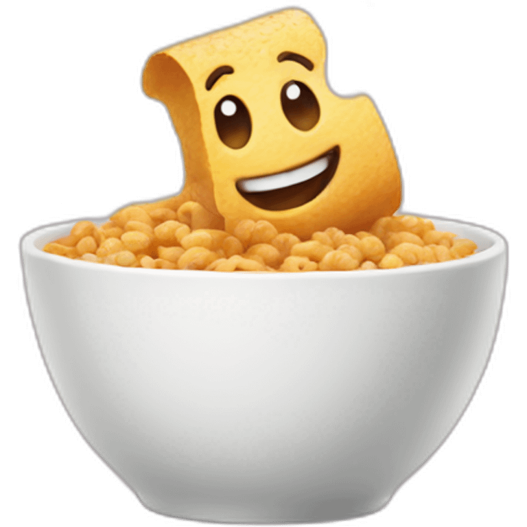 Happy cereal piece emoji