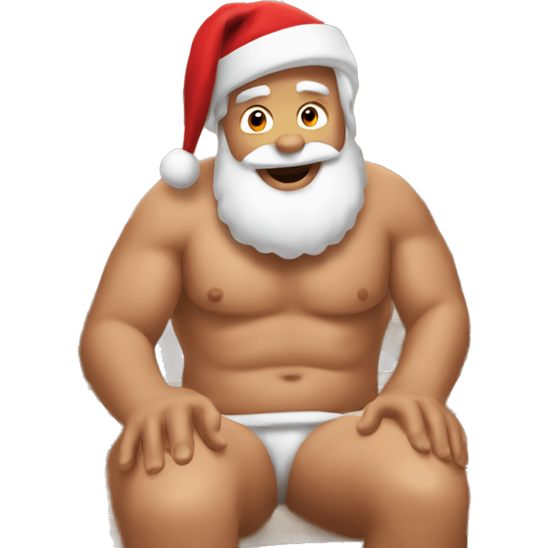 santa take a sauna emoji