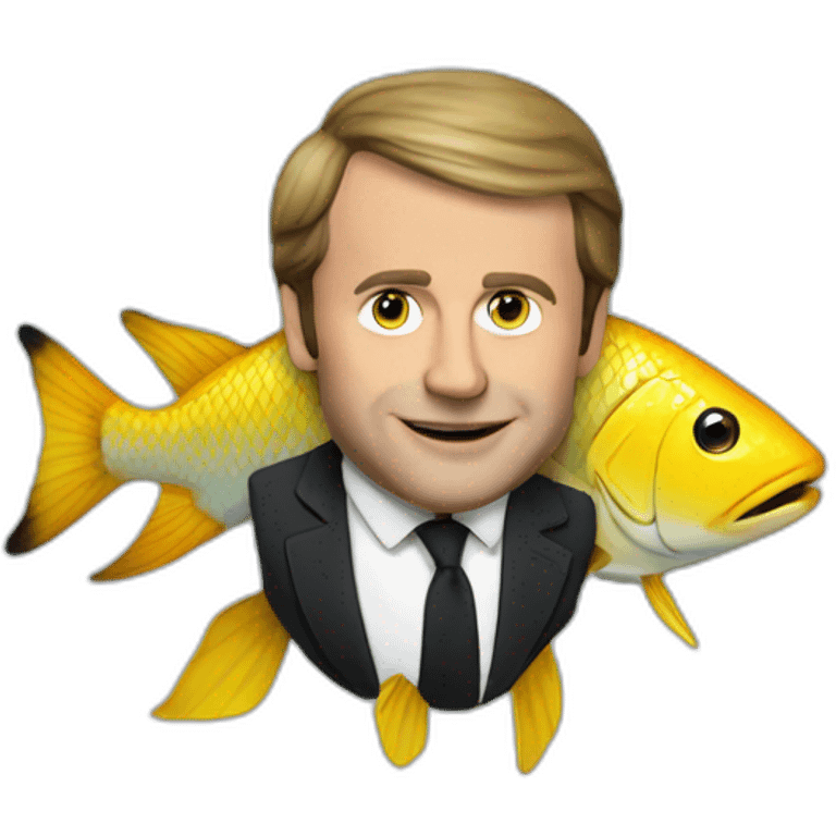 macron on a fish emoji