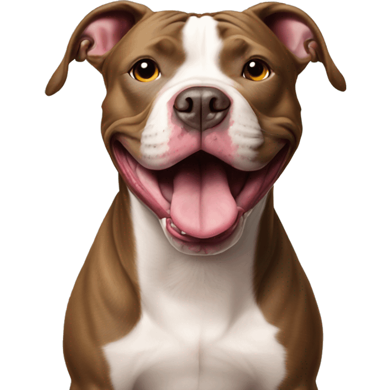 pit bull with tongue out emoji