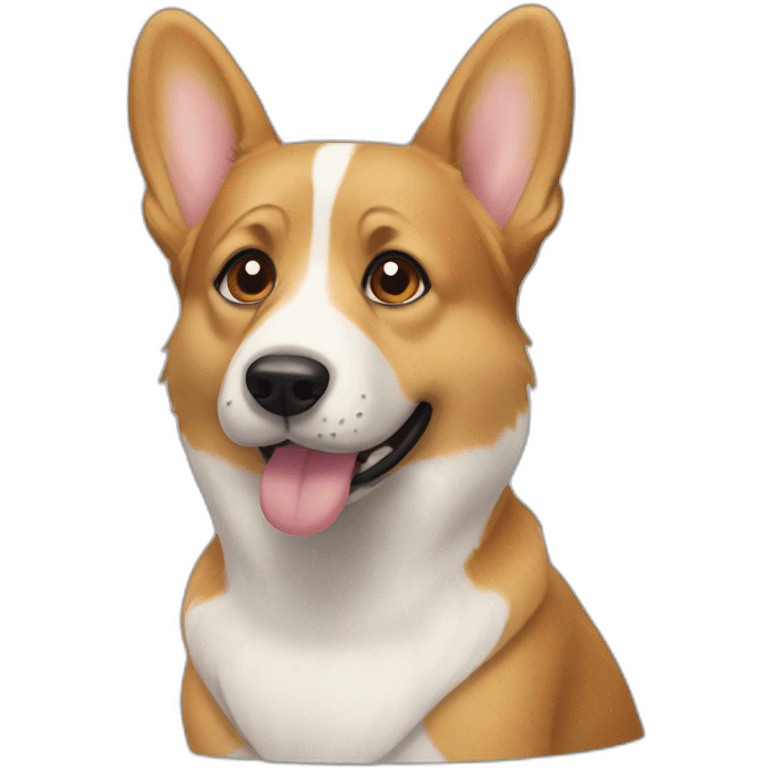 Mix between corgi and terrier emoji