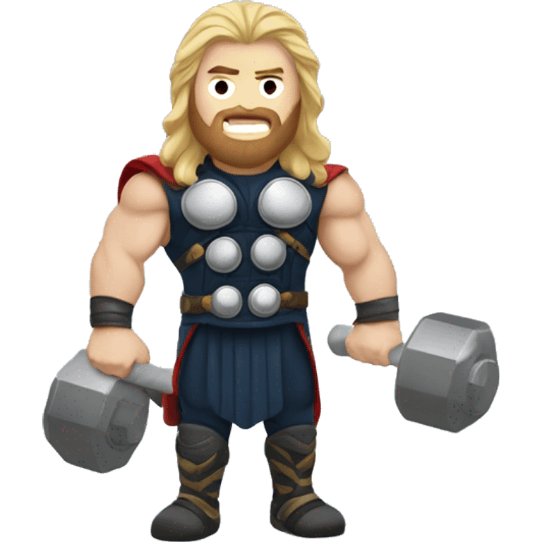 Thor with gym emoji