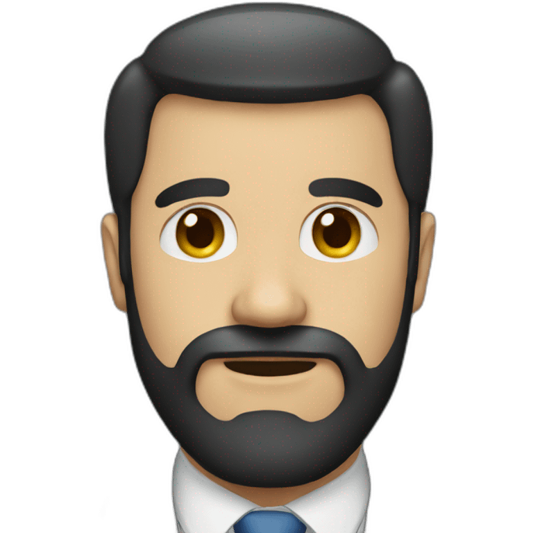 a man with a dark beard in a suit emoji