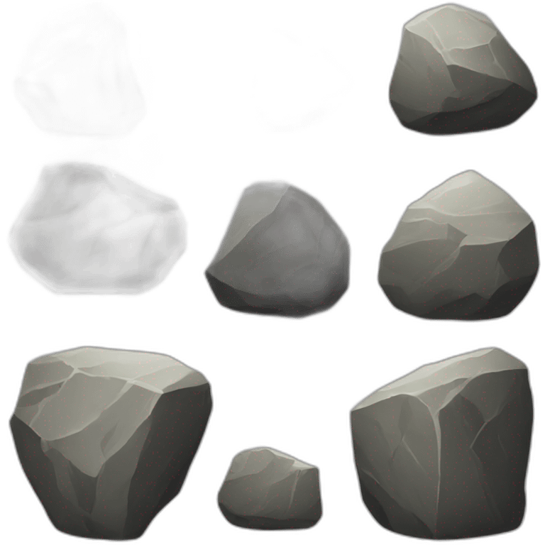 Rock and stone emoji