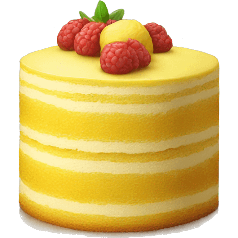 Realistic yellow layered cake emoji