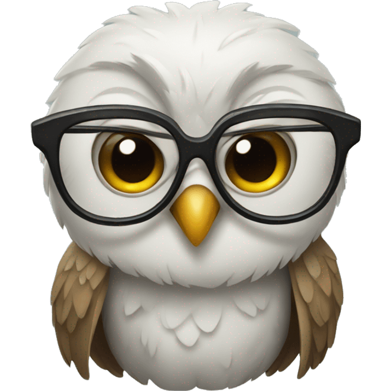 Owl with glasses emoji