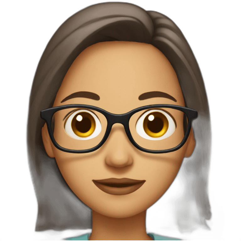 mother with glasses and book emoji