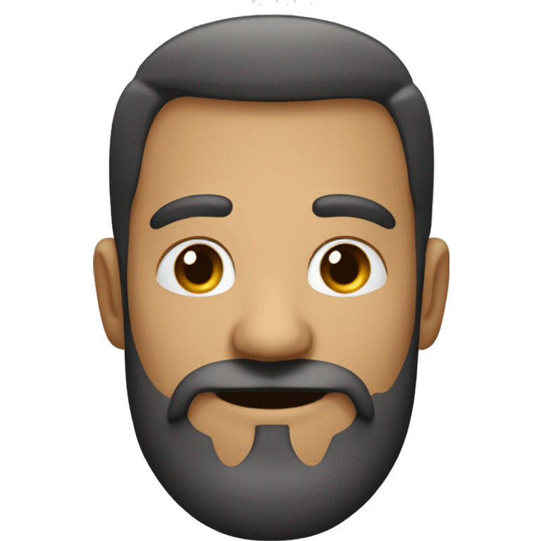 a man with small  dark moustache and beard happy smiling face emoji