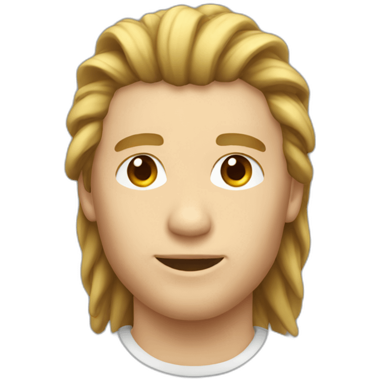 mullet hair emoji