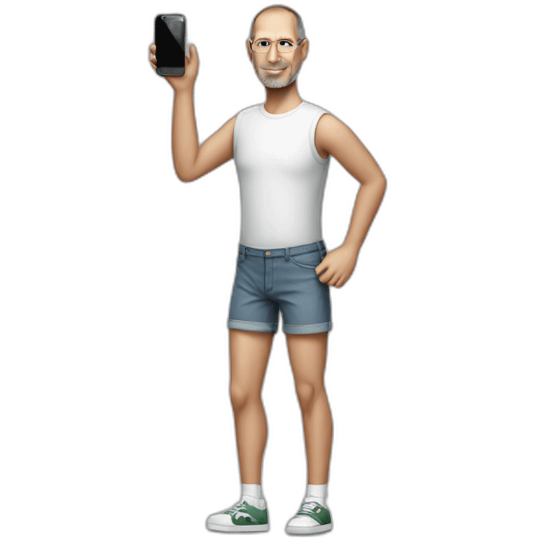 Steve Jobs in shorts emoji