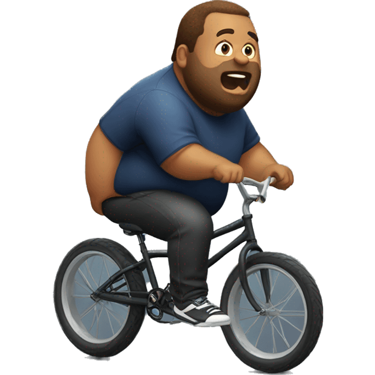 A big fatty guy on a BMX bike emoji