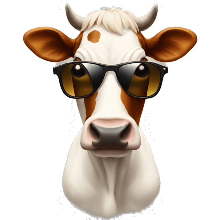 Cow in sunglasses emoji