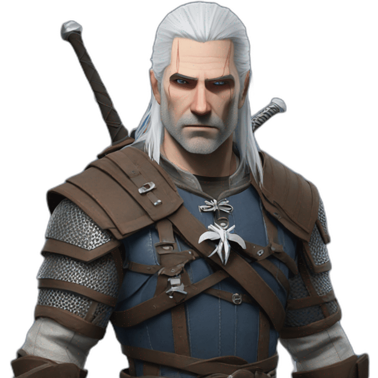 geralt of rivia playing ps5 emoji