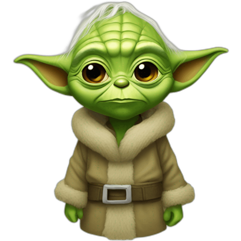 Yoda as the grinch emoji