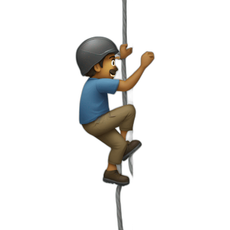 Man climbing a poll  emoji