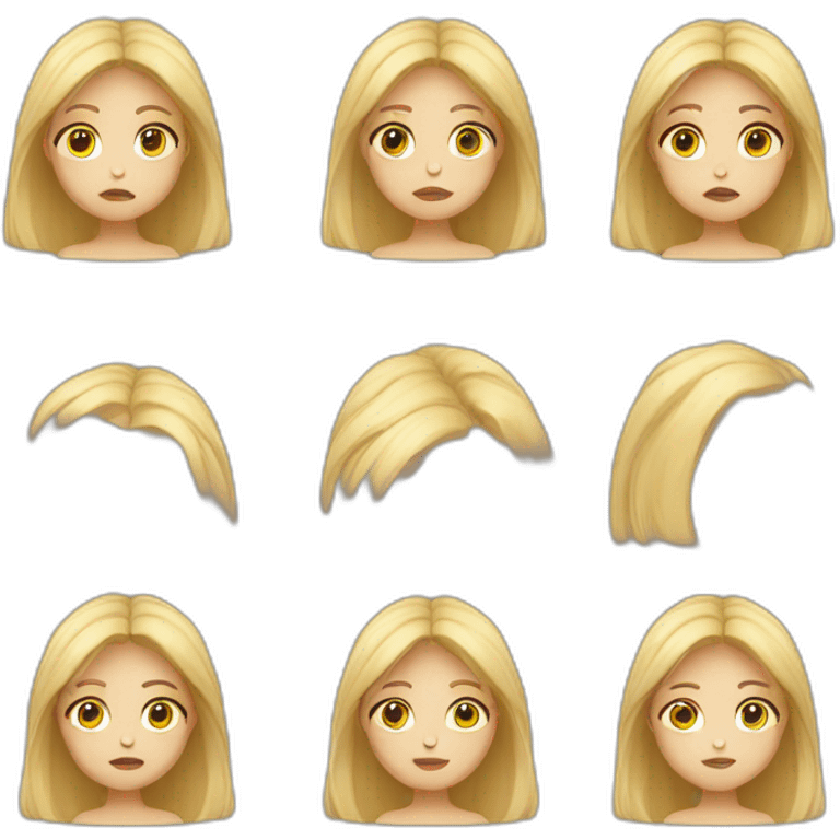 Une blonde triste  emoji