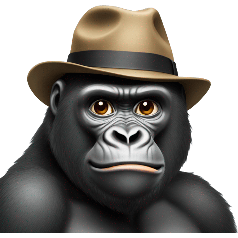 gorilla with hat emoji